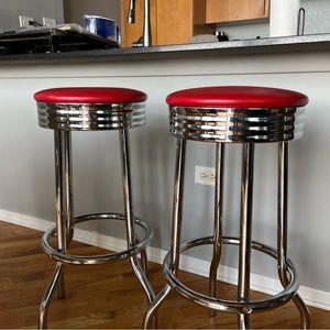 Red bar stools